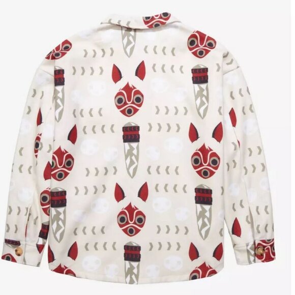 NEW! Studio Ghibli Princess Mononoke San's Mask Polar Fleece Jacket (Exclusive) - Picture 2 of 5